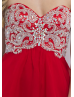 Strapless Sweetheart Neck Beaded Short Chiffon Homecoming Dress